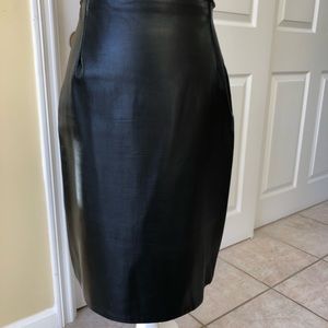 VTG Firenze Leather Skirt, Black, Sz 6